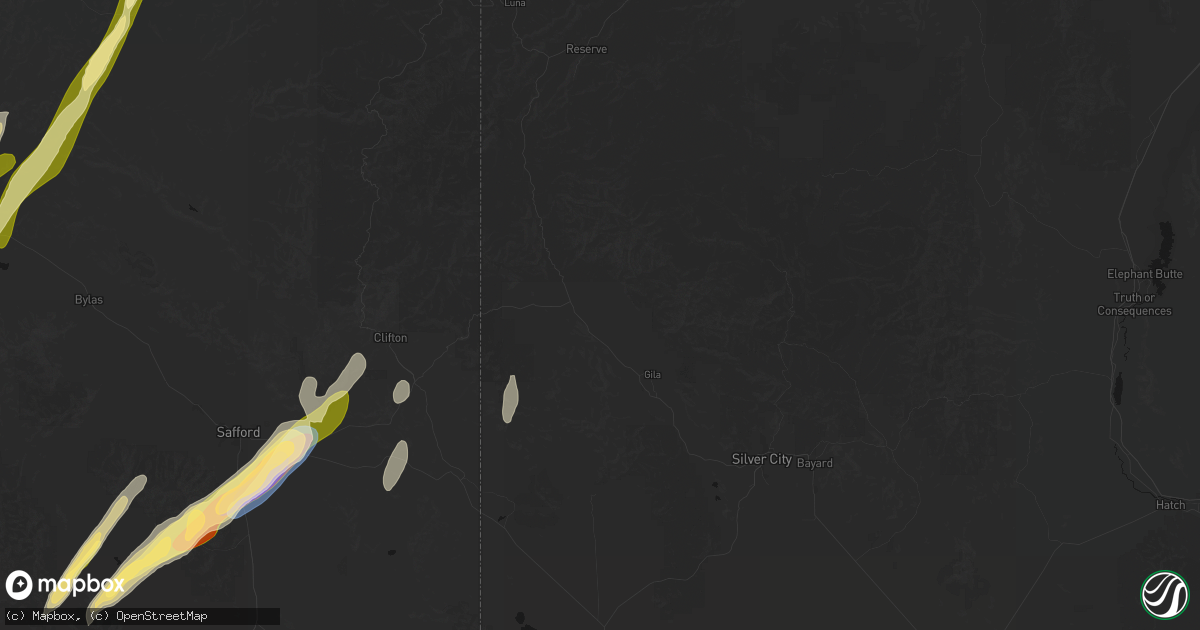 Hail map in Buckhorn, NM on October 21, 2026
