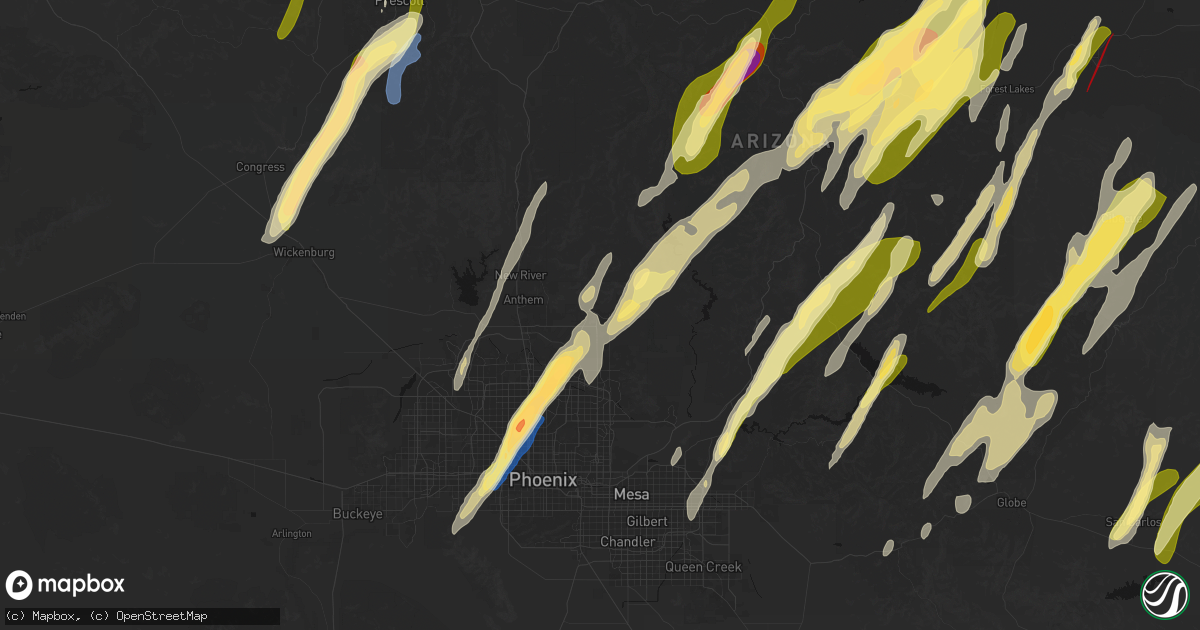 Hail map in Carefree, AZ on October 21, 2026