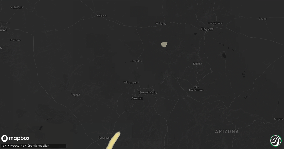 Hail map in Chino Valley, AZ on October 21, 2026