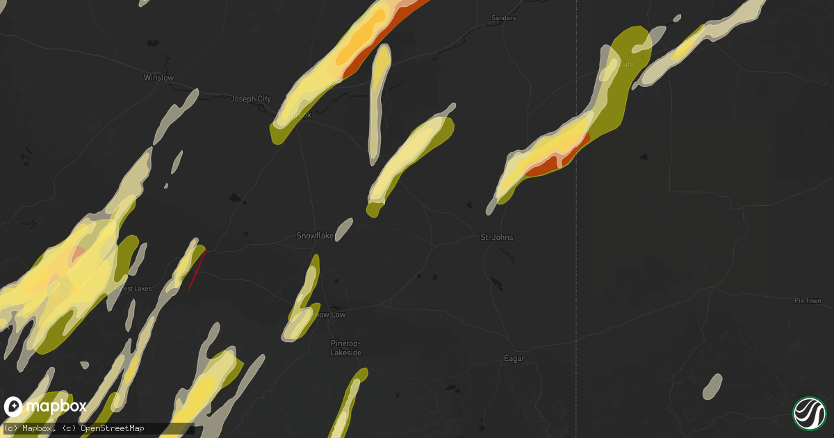 Hail map in Concho, AZ on October 21, 2026