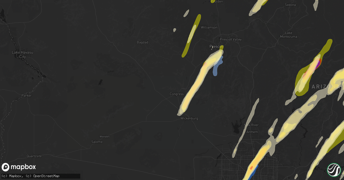 Hail map in Congress, AZ on October 21, 2026
