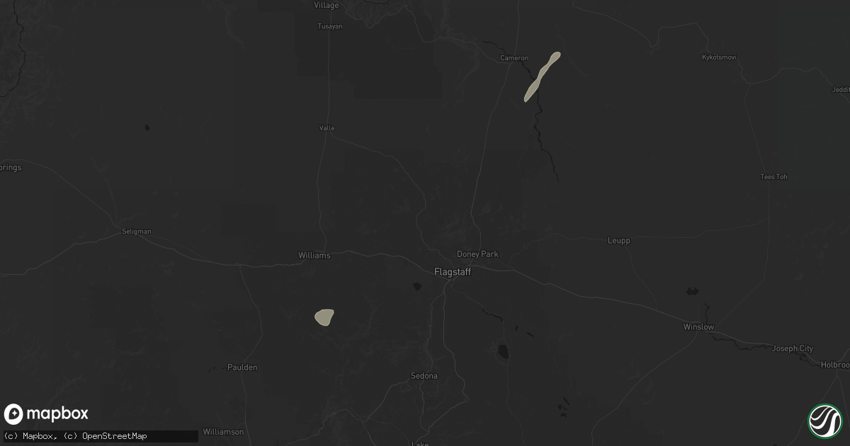 Hail map in Flagstaff, AZ on October 21, 2026