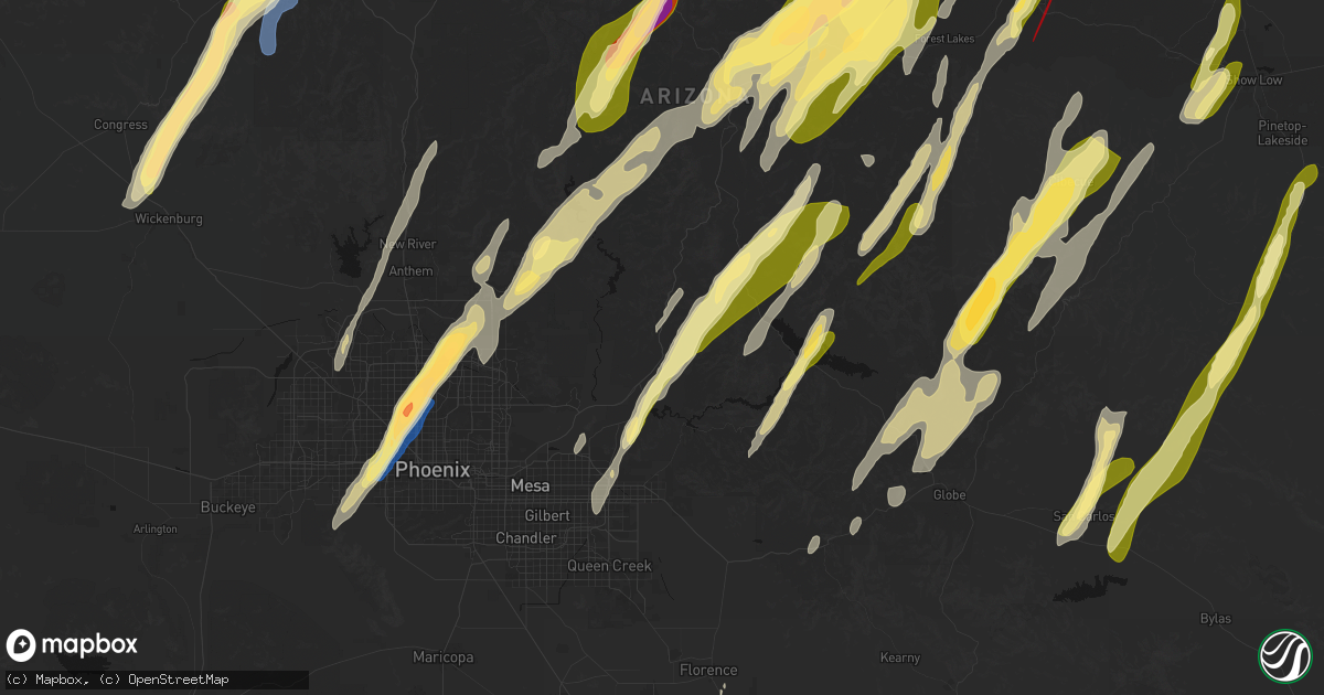 Hail map in Fort Mcdowell, AZ on October 21, 2026