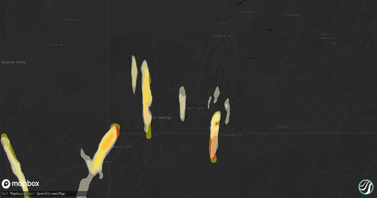 Hail map in Leeds, UT on October 21, 2026