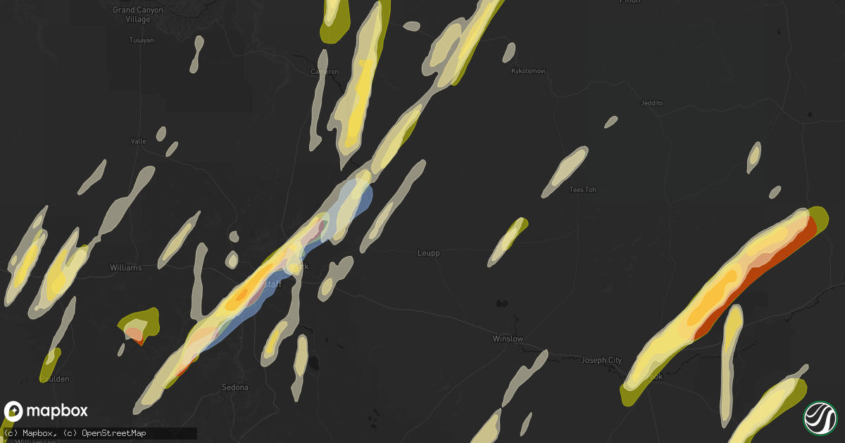 Hail map in Leupp, AZ on October 21, 2026