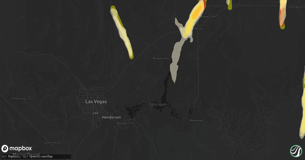 Hail map in Overton, NV on October 21, 2026