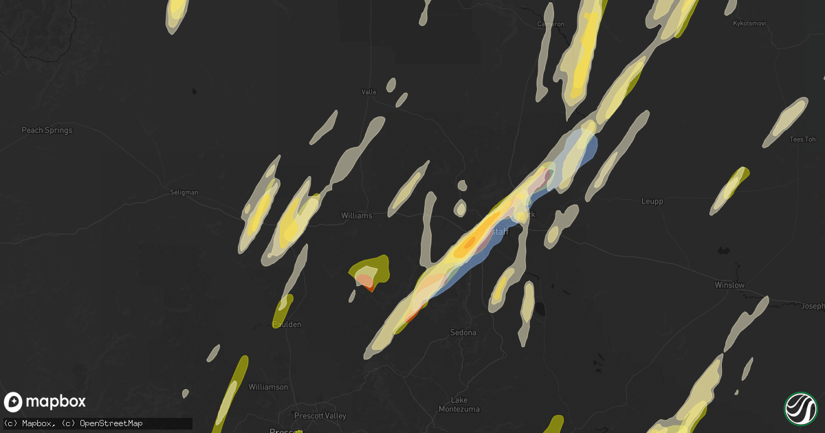Hail map in Parks, AZ on October 21, 2026