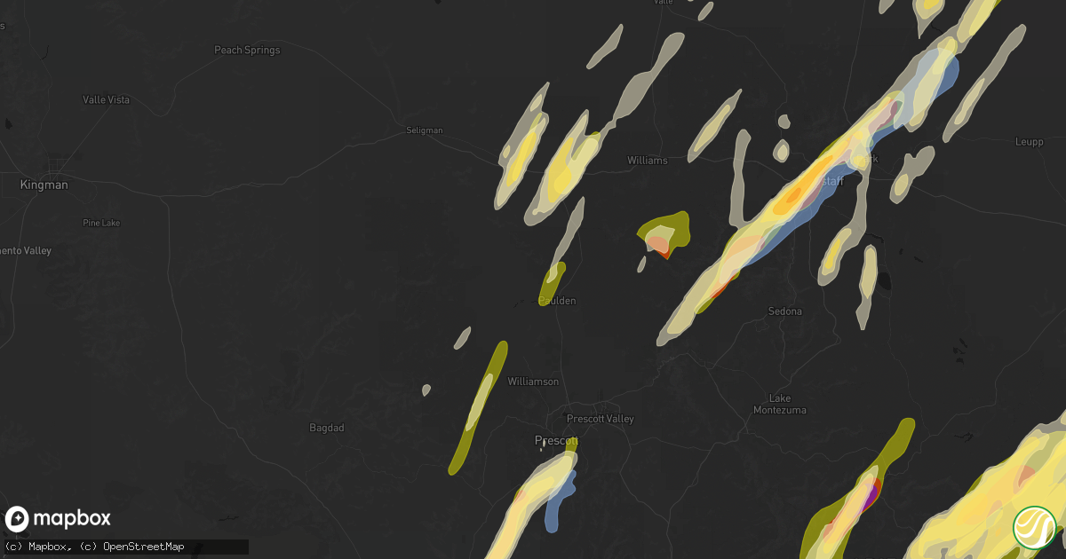 Hail map in Paulden, AZ on October 21, 2026