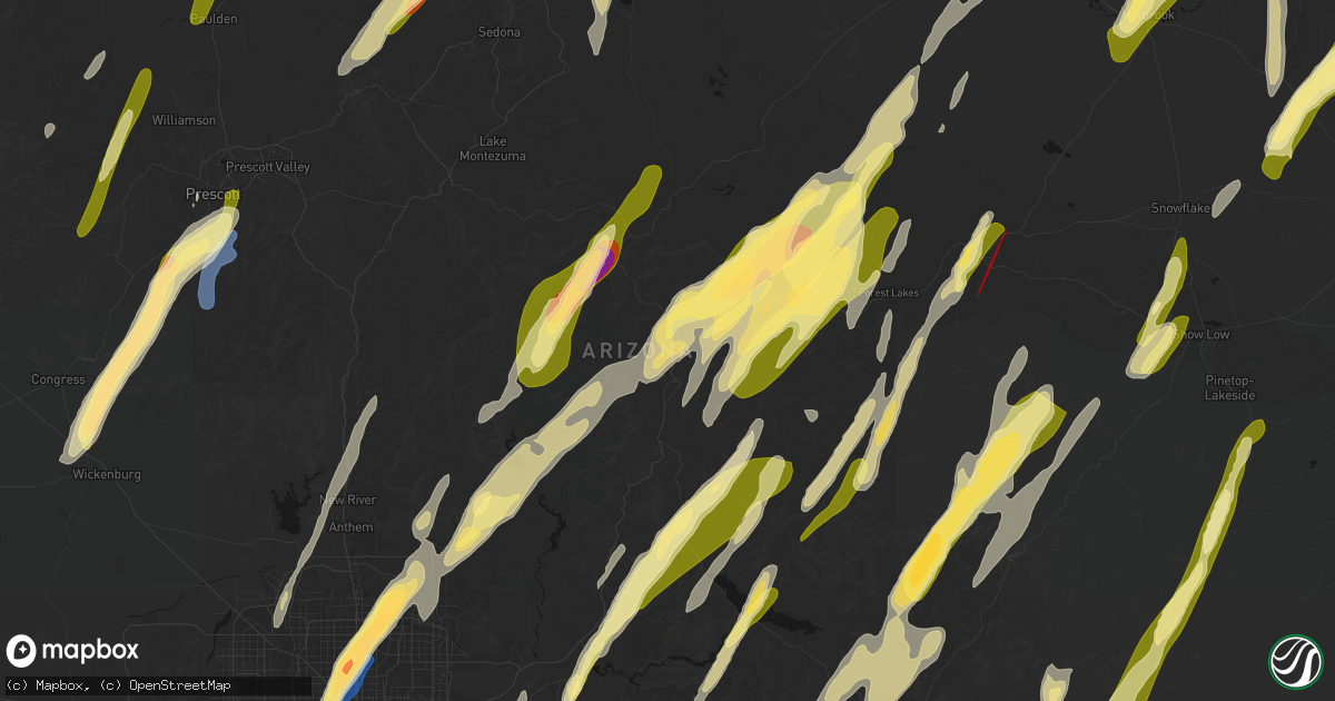 Hail map in Payson, AZ on October 21, 2026