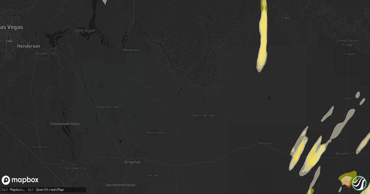 Hail map in Peach Springs, AZ on October 21, 2026