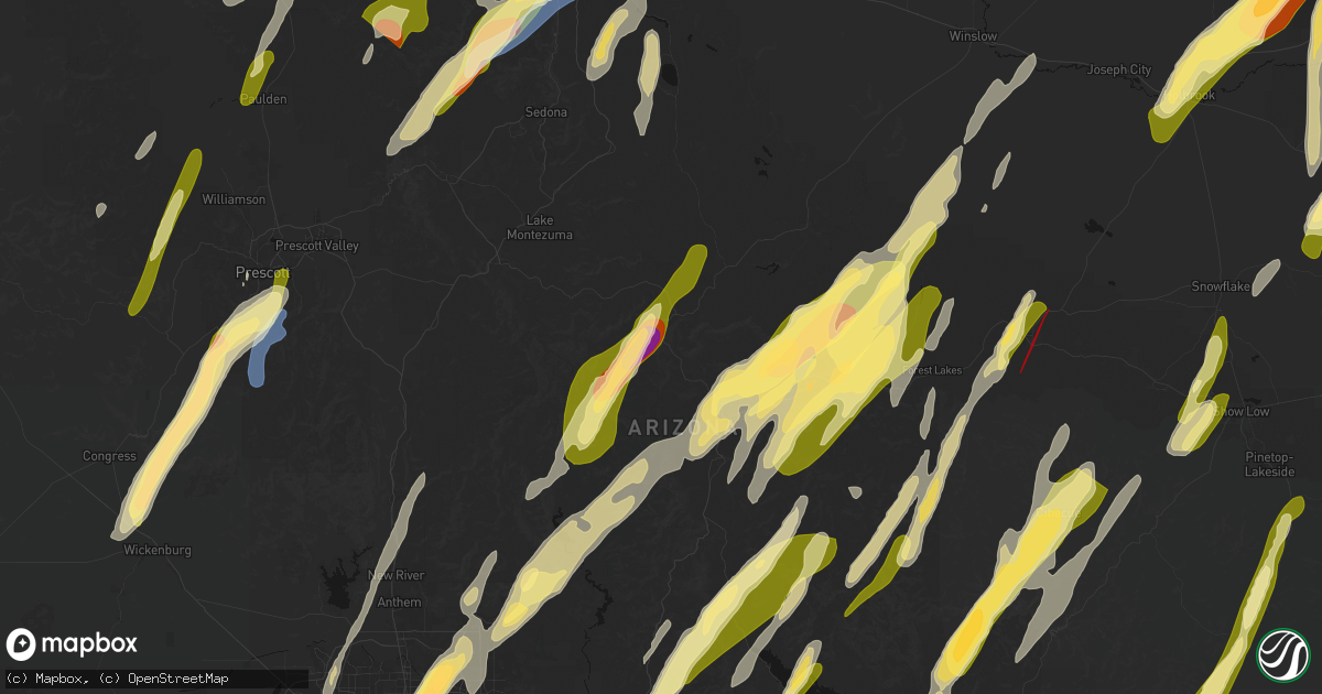 Hail map in Pine, AZ on October 21, 2026