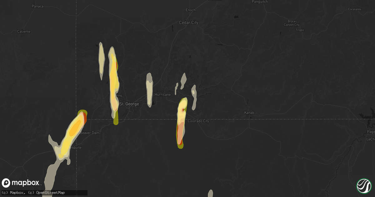Hail map in Rockville, UT on October 21, 2026