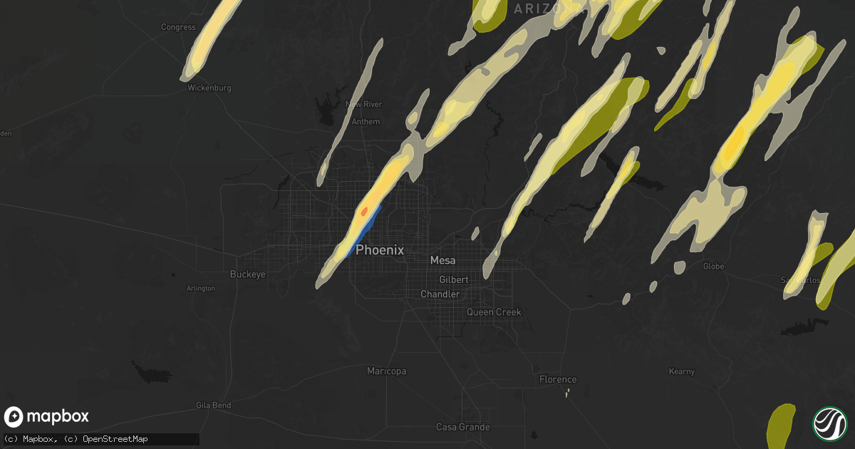 Hail map in Scottsdale, AZ on October 21, 2026