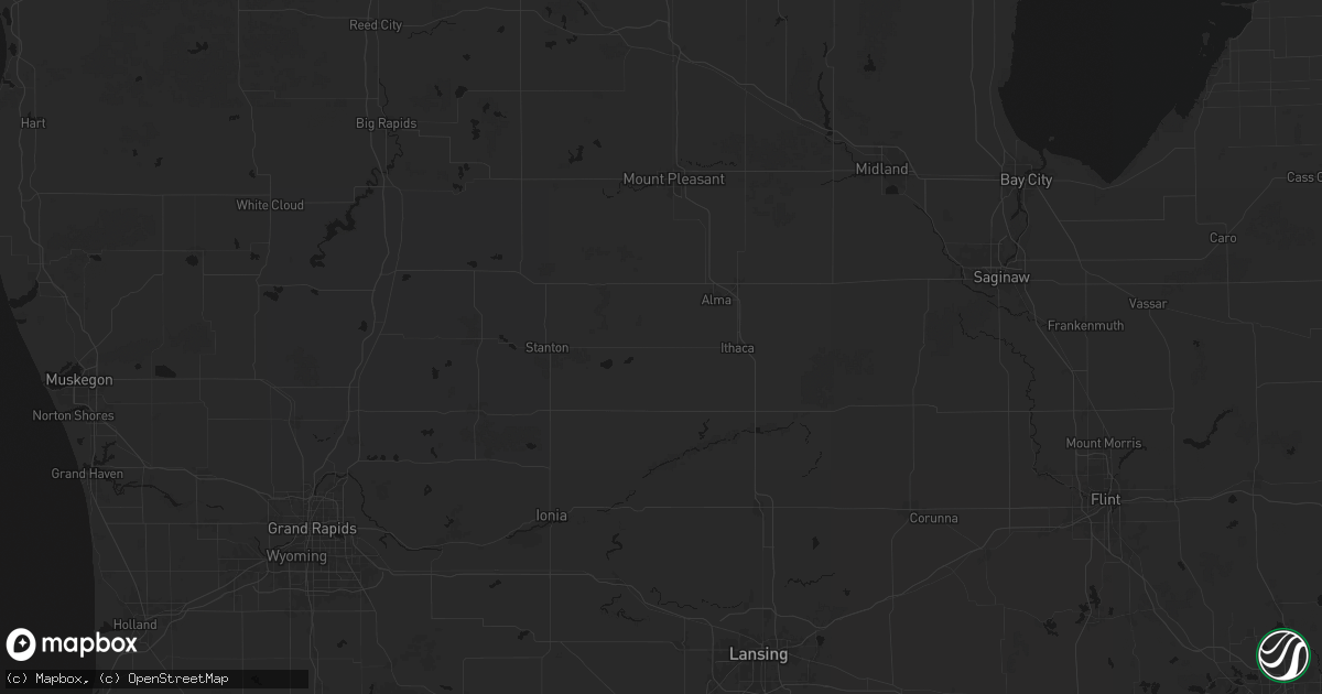 Hail map in Sumner, MI on October 21, 2026