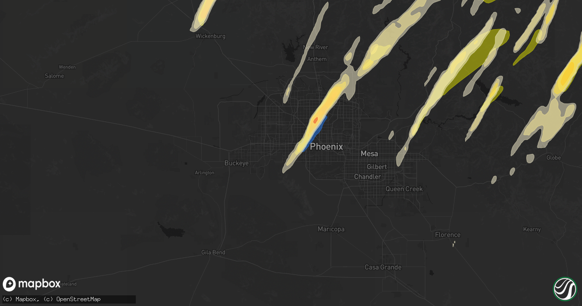 Hail map in Tolleson, AZ on October 21, 2026
