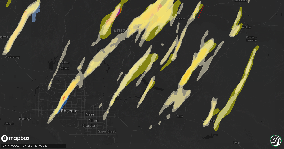 Hail map in Tonto Basin, AZ on October 21, 2026