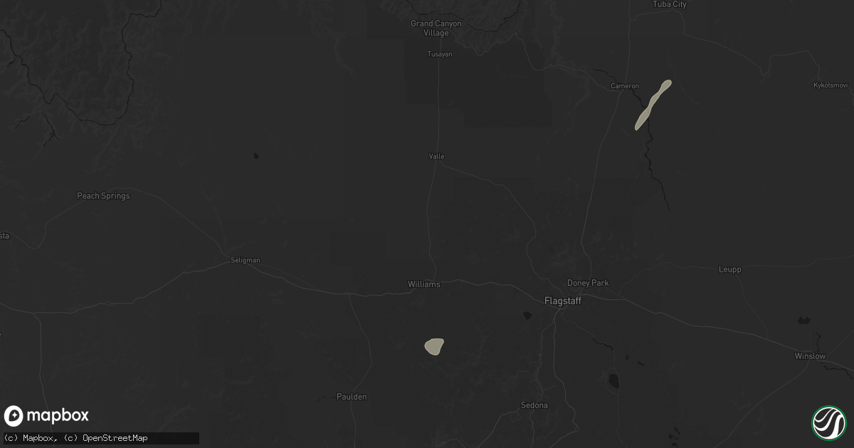 Hail map in Williams, AZ on October 21, 2026