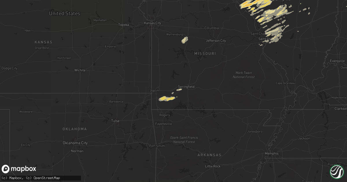 Hail map in Texas on October 22, 2012