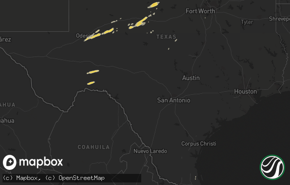 Hail map preview on 10-22-2015