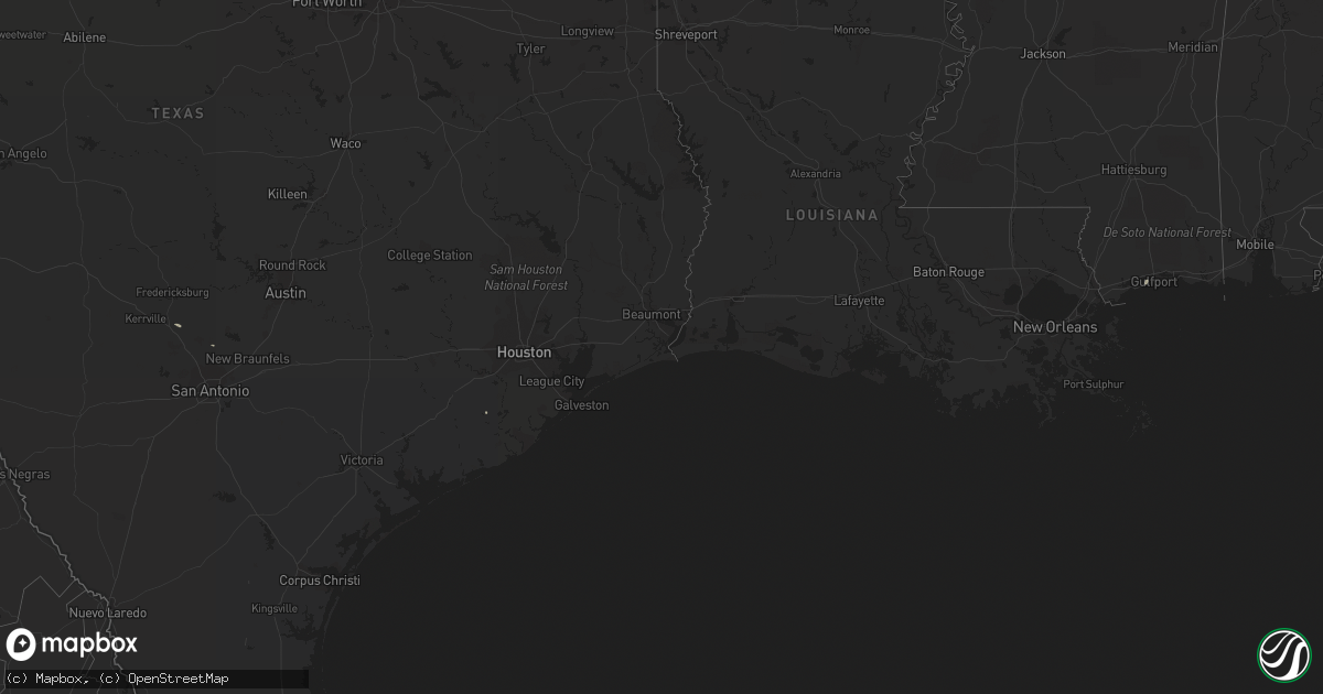 Hail map in Mississippi on October 22, 2017