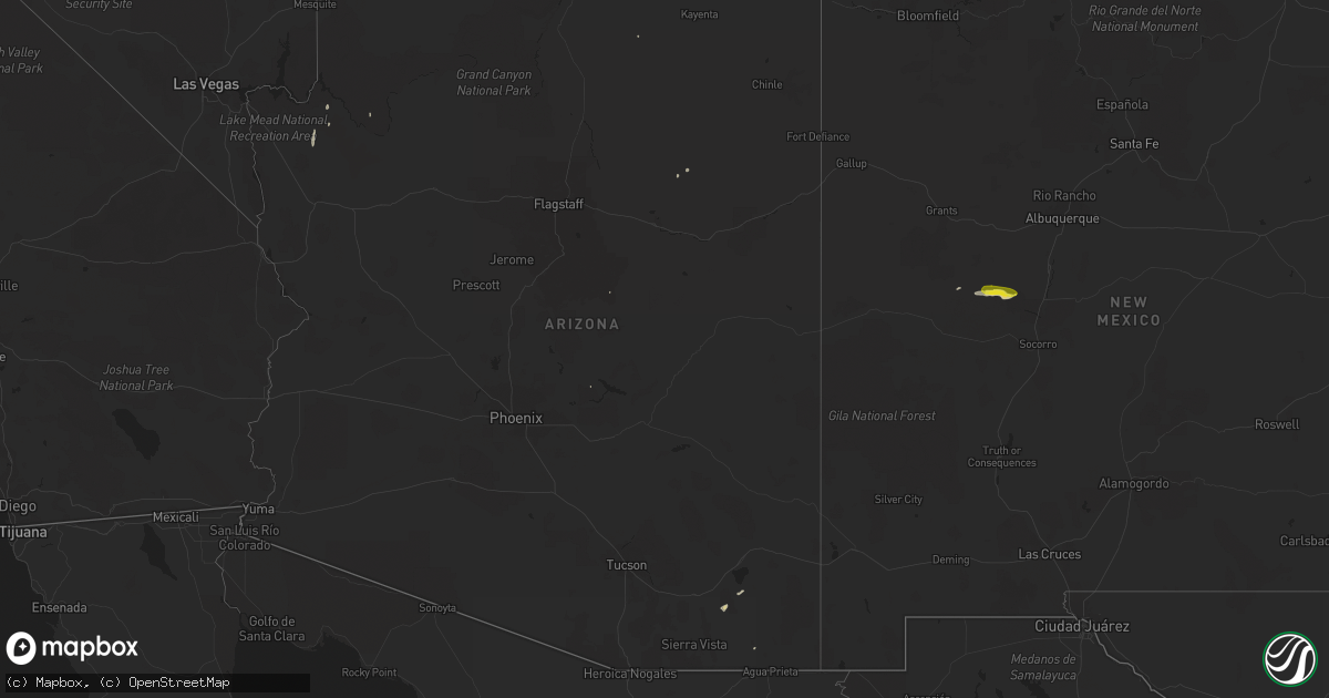 Hail map on October 22, 2018