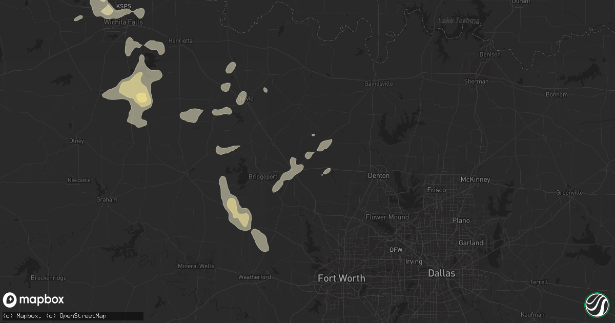 Hail map in Decatur, TX on October 22, 2020