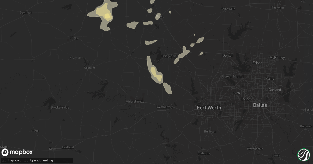 Hail map in Poolville, TX on October 22, 2020