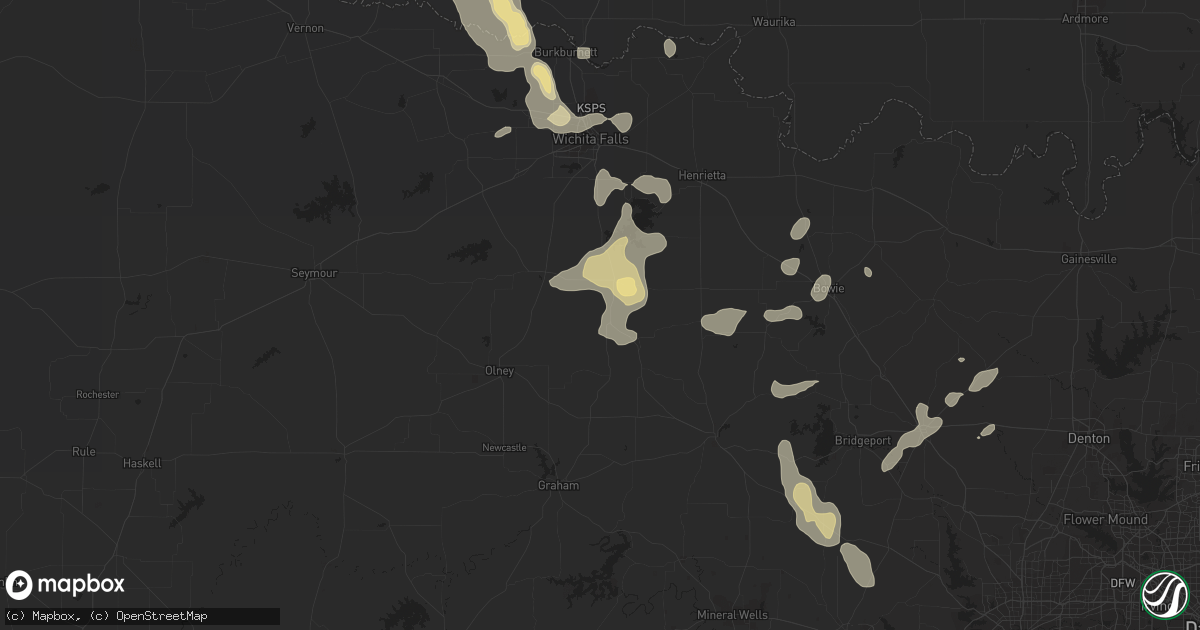Hail map in Windthorst, TX on October 22, 2020