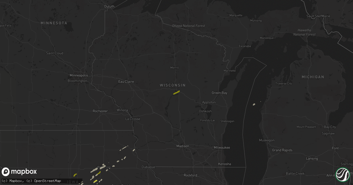 Hail map on October 22, 2020
