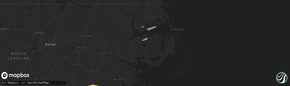 Hail map in Creswell, NC on October 22, 2021