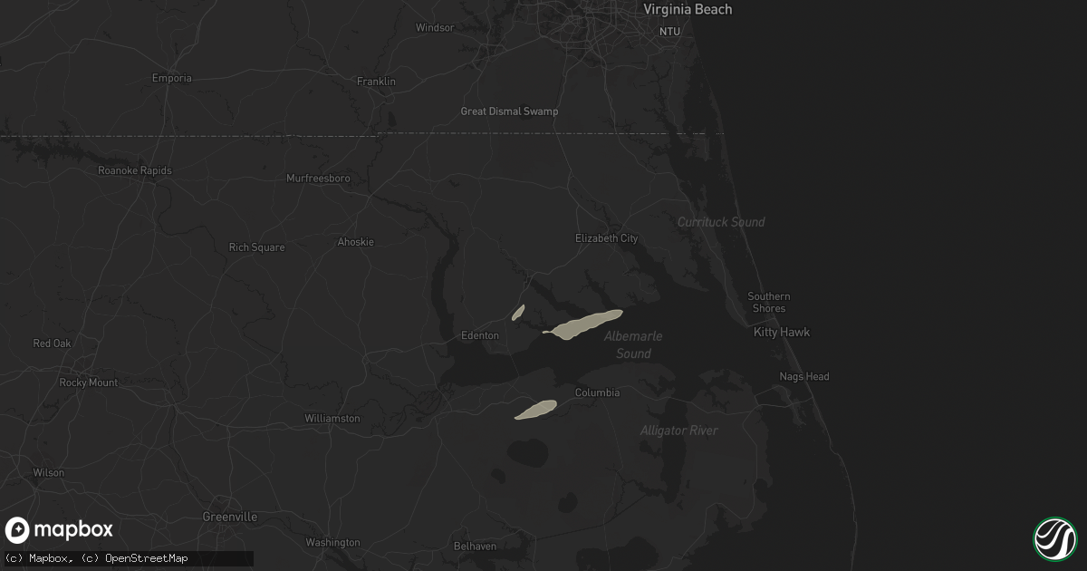 Hail map in Hertford, NC on October 22, 2021