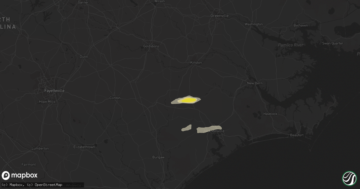 Hail map in Pink Hill, NC on October 22, 2021