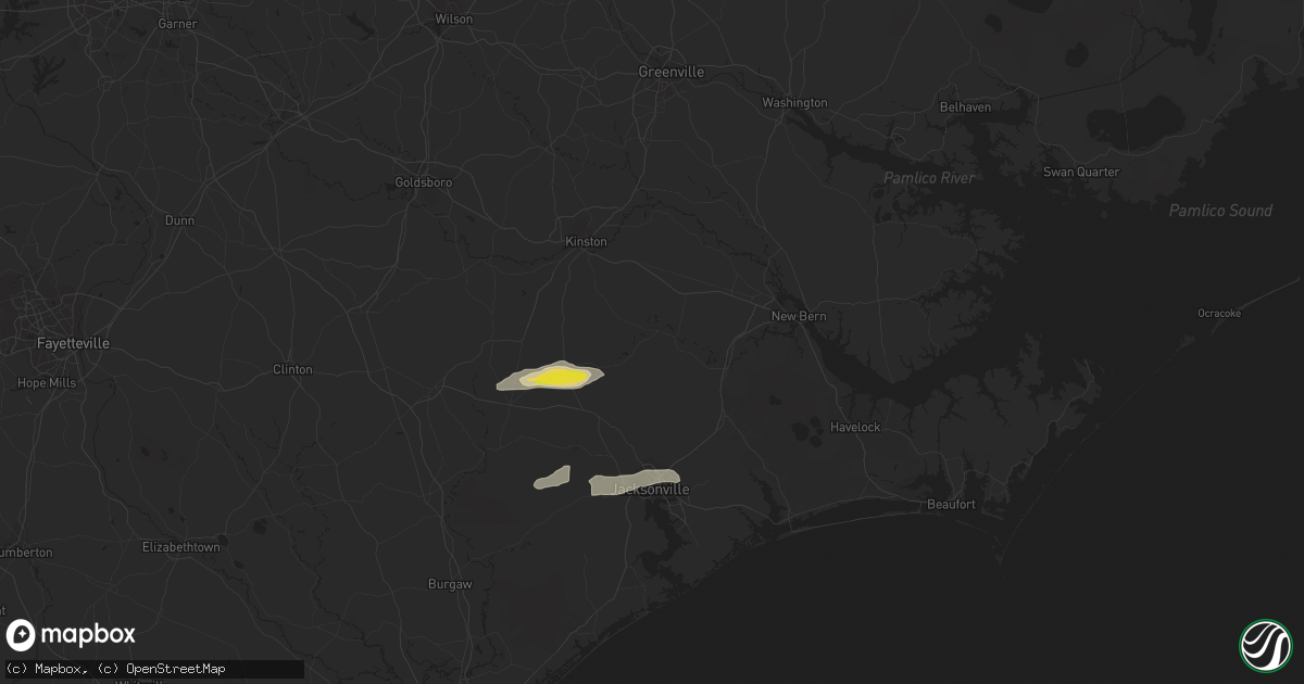 Hail map in Trenton, NC on October 22, 2021