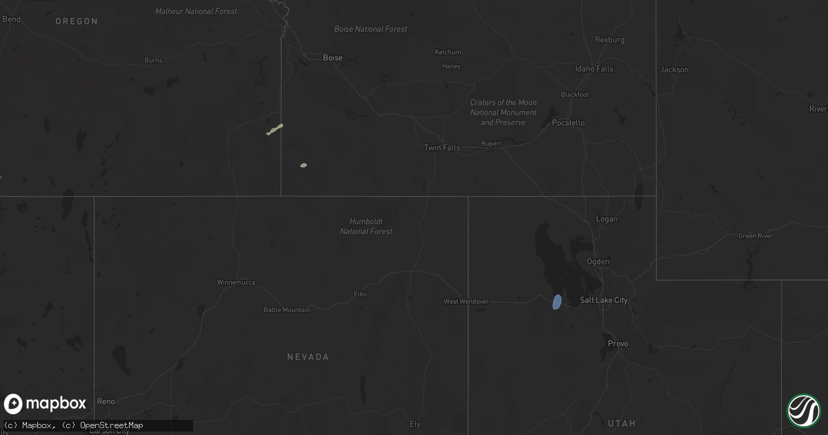 Hail map in Oregon on October 22, 2023