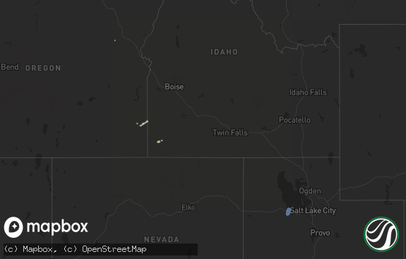 Hail map preview on 10-22-2023