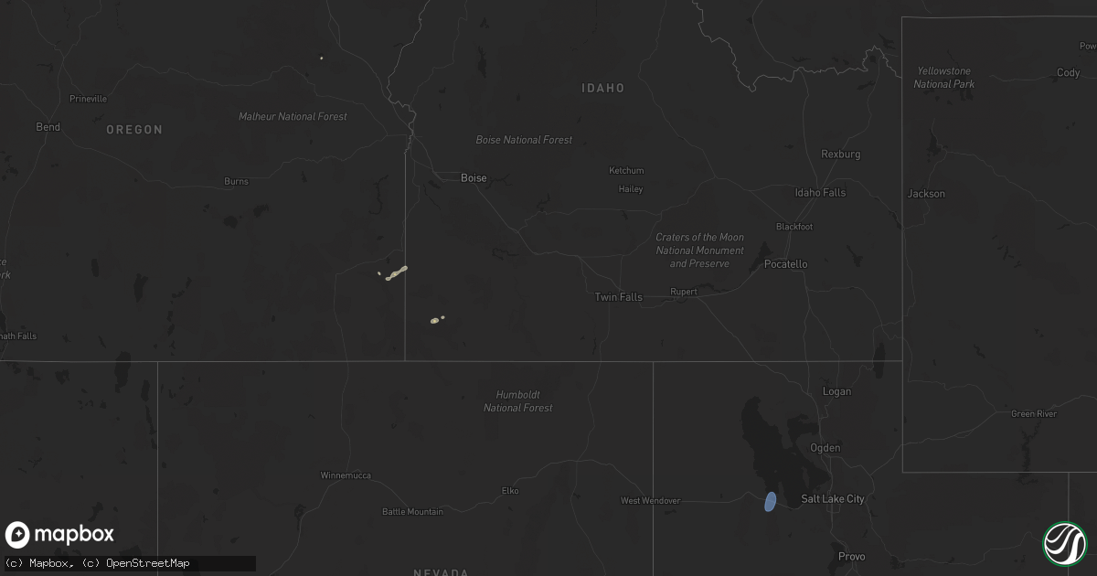 Hail map on October 22, 2023
