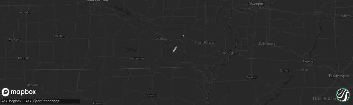 Hail map in Douds, IA on October 22, 2024