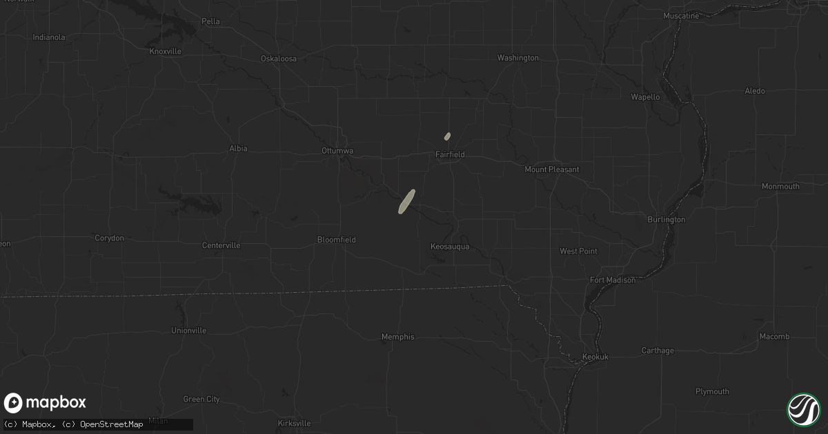 Hail map in Douds, IA on October 22, 2024