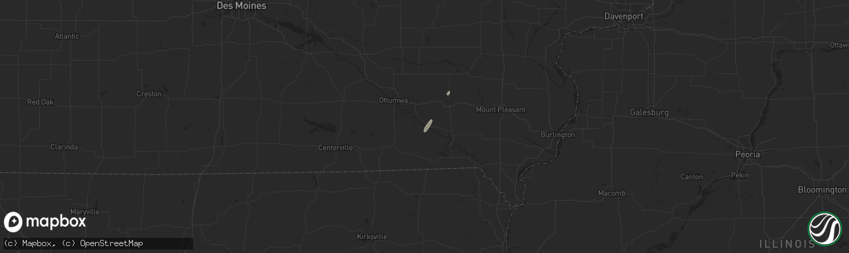 Hail map in Selma, IA on October 22, 2024