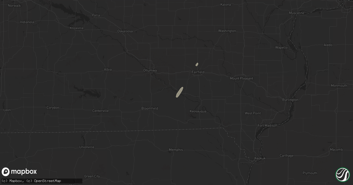 Hail map in Selma, IA on October 22, 2024