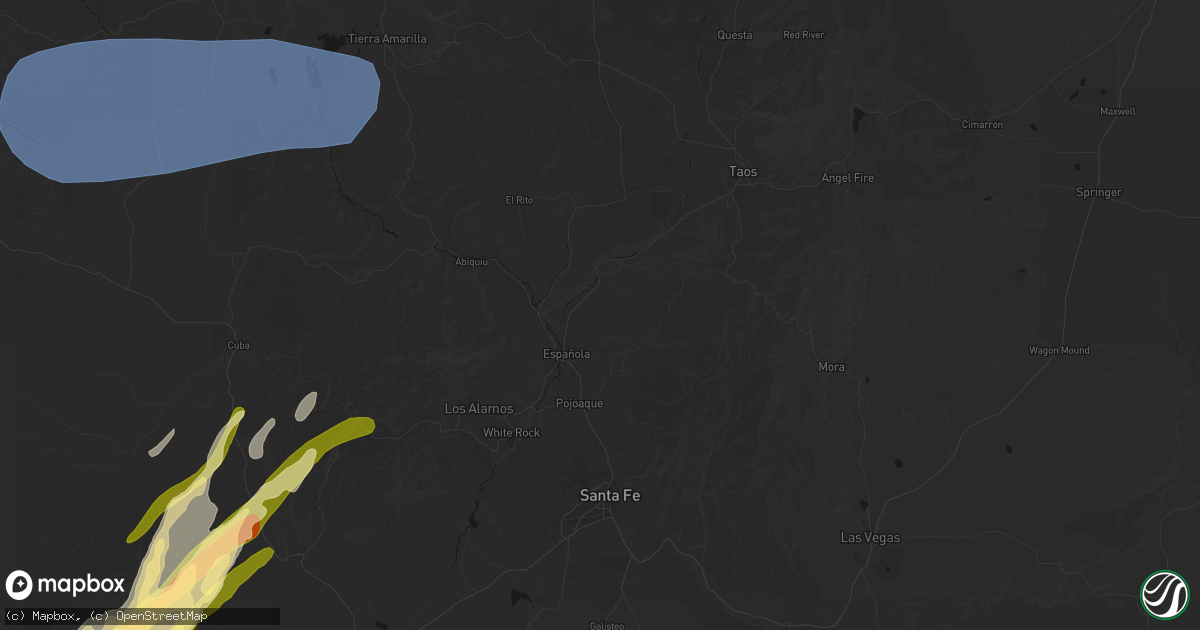 Hail map in Alcalde, NM on October 22, 2026