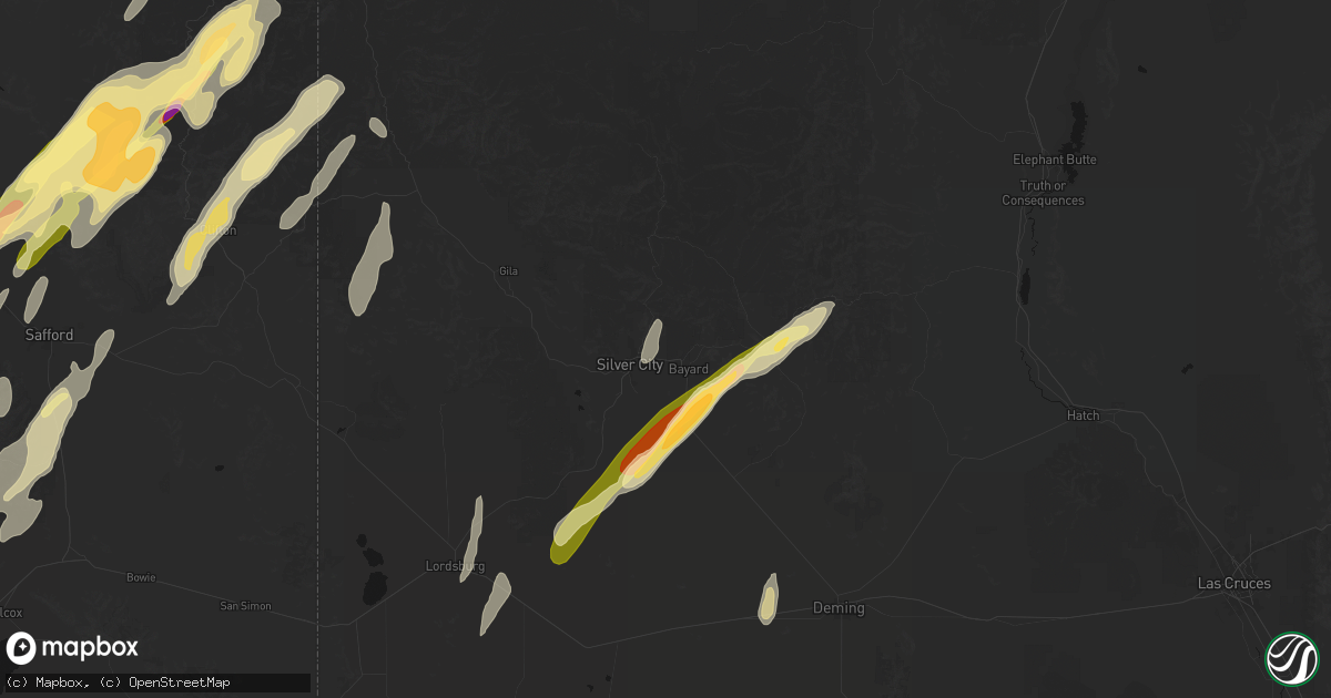 Hail map in Arenas Valley, NM on October 22, 2026