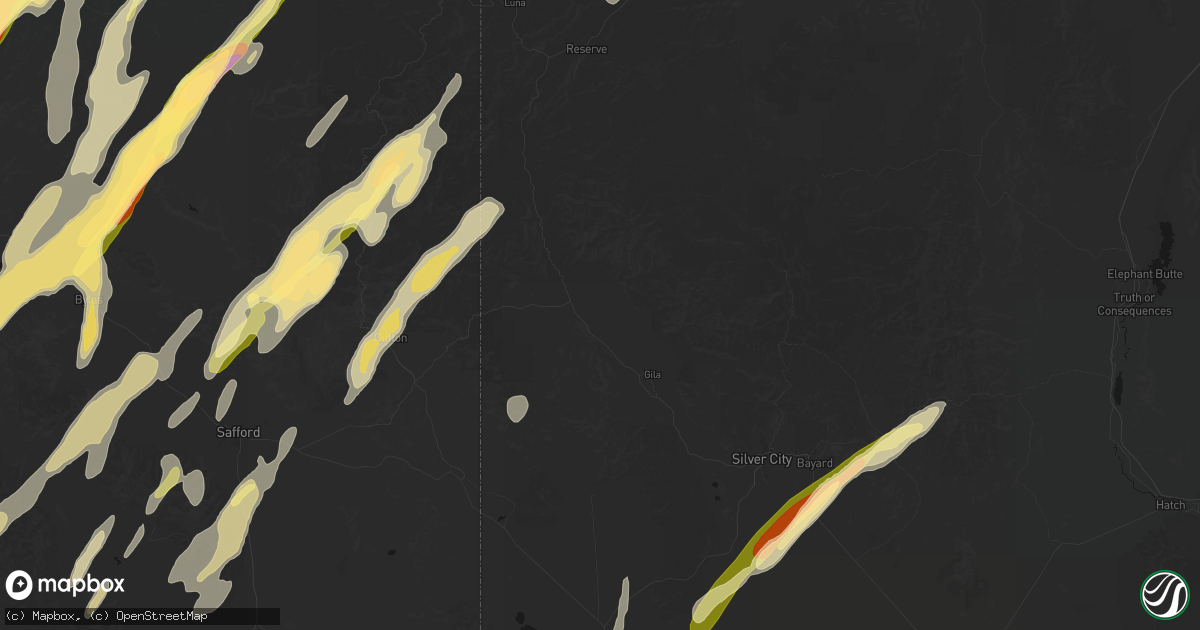 Hail map in Buckhorn, NM on October 22, 2026