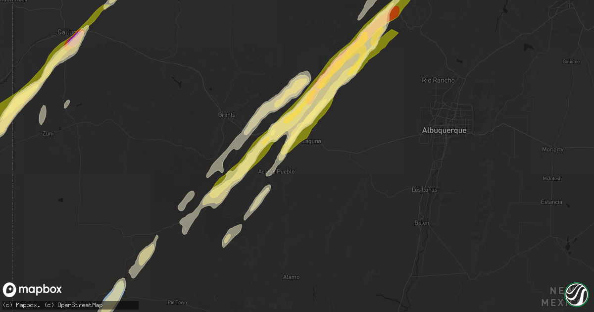 Hail map in Casa Blanca, NM on October 22, 2026