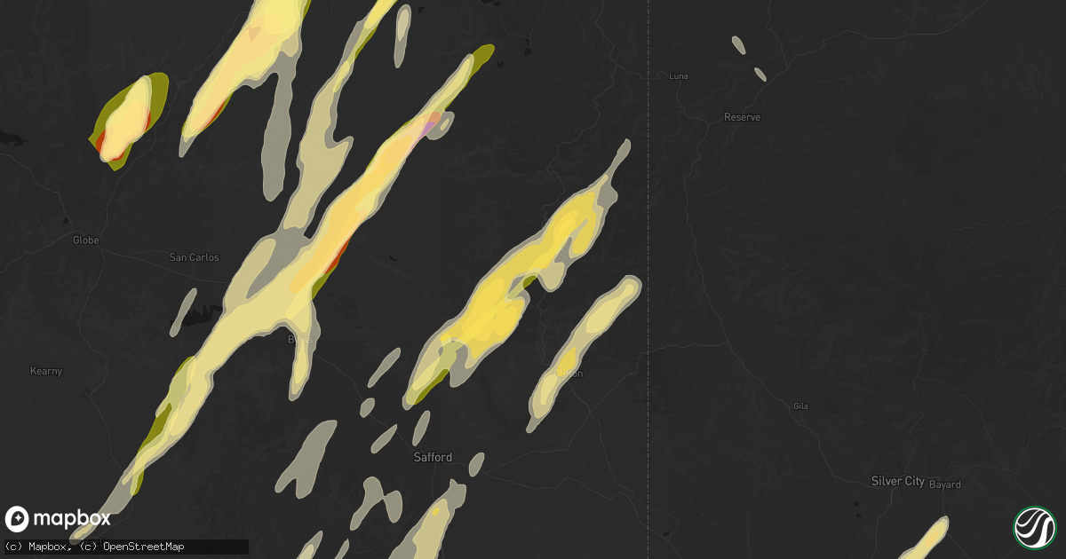 Hail map in Clifton, AZ on October 22, 2026