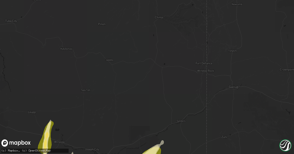 Hail map in Ganado, AZ on October 22, 2026