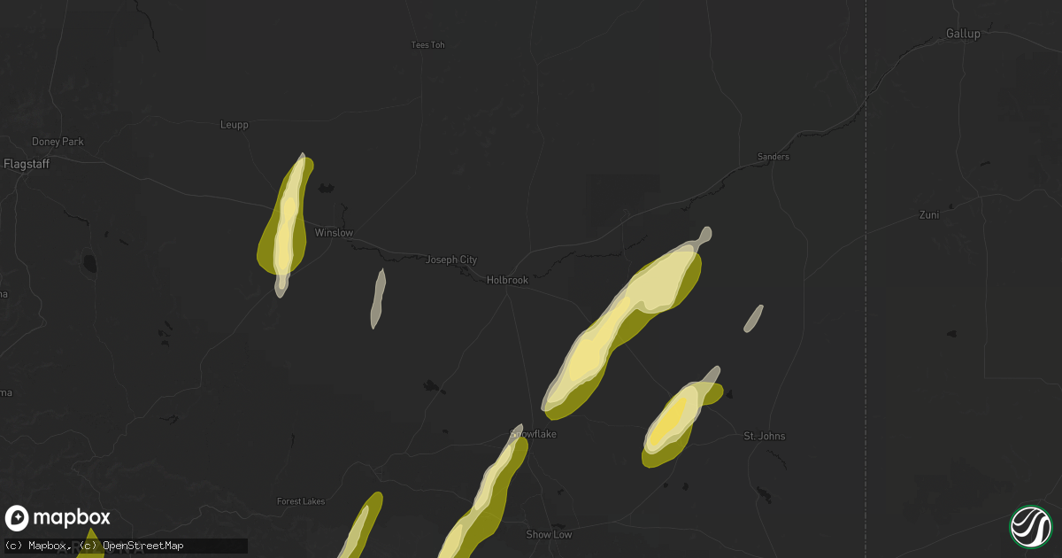 Hail map in Holbrook, AZ on October 22, 2026