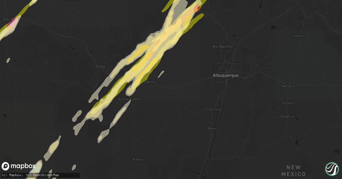 Hail map in Laguna, NM on October 22, 2026