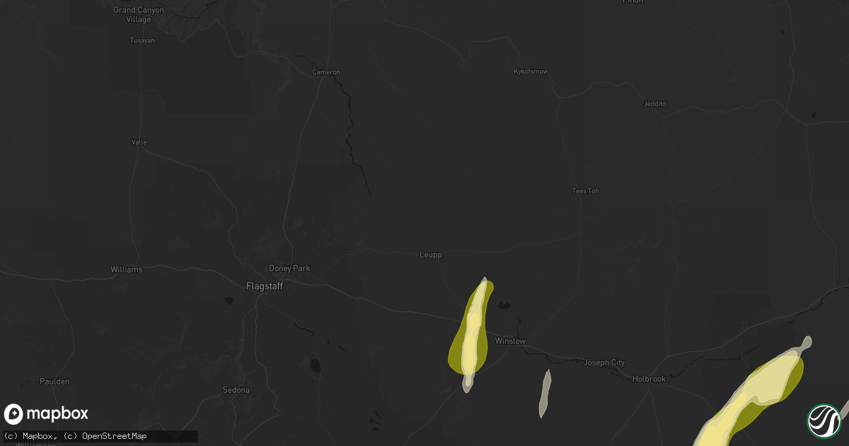 Hail map in Leupp, AZ on October 22, 2026