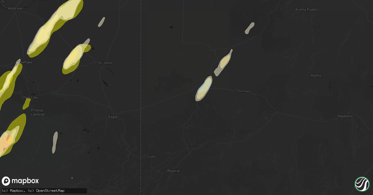 Hail map in Quemado, NM on October 22, 2026